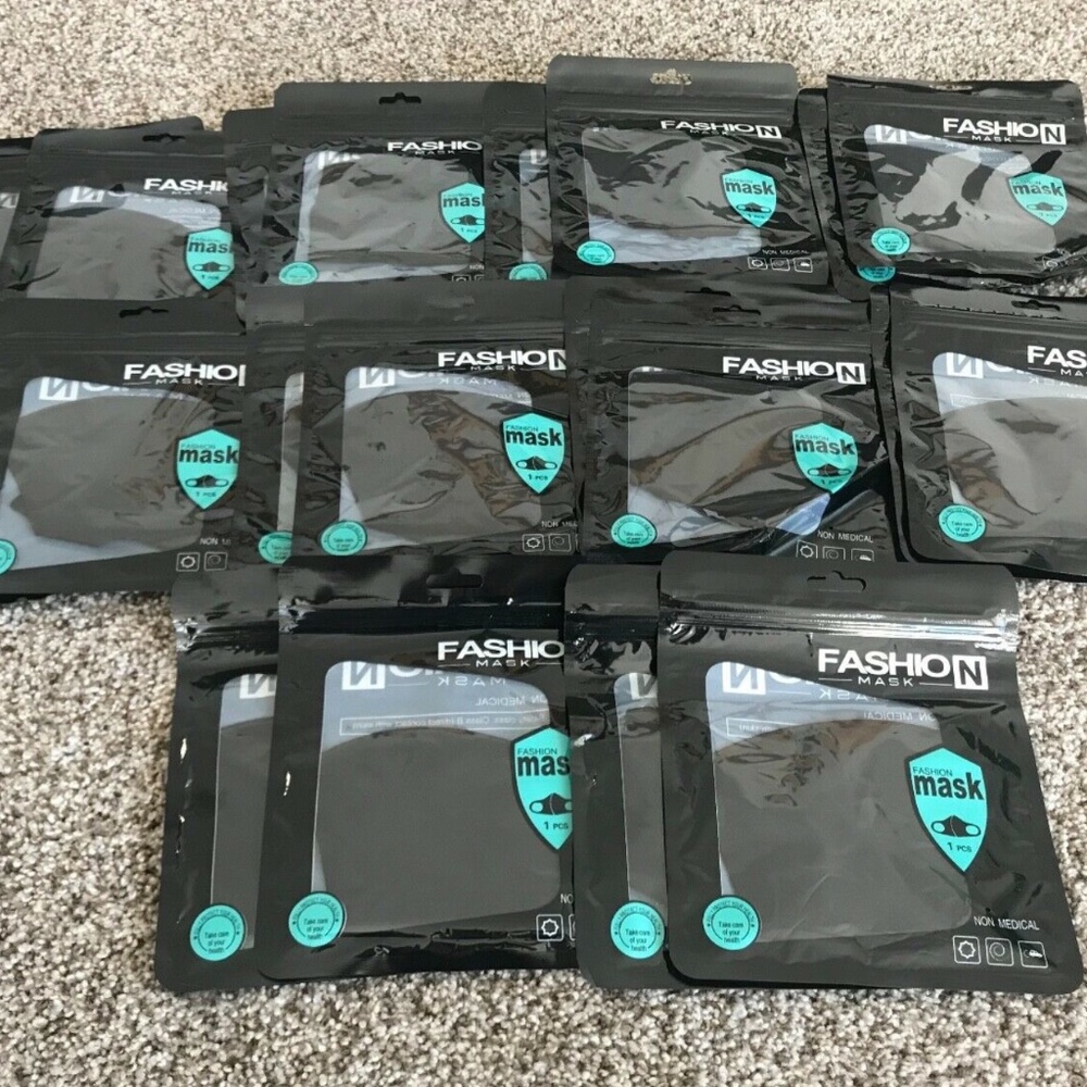 This is a lot of 20 black fashion face masks